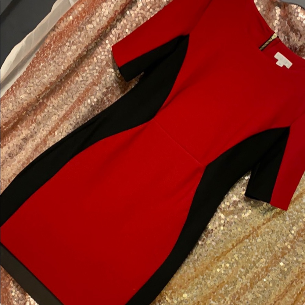 Red & Black Dress perfect for Christmas dinner!
